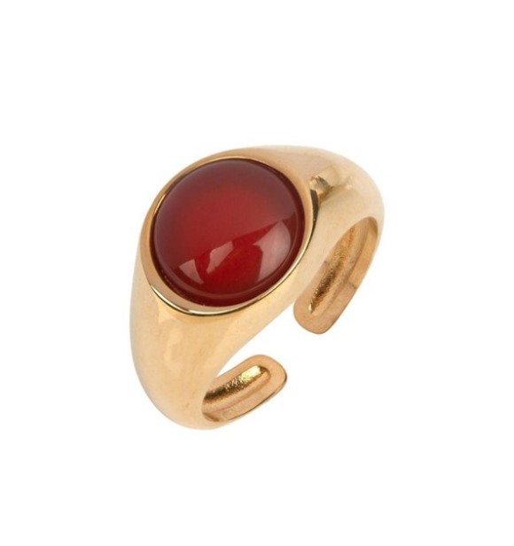 VIDAL VIDAL ANILLO RED AGATA 9MM T-10/14