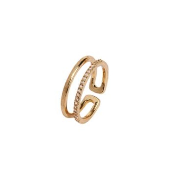 VIDAL VIDAL ANILLO TIRAS CZ T-12/14 CHAPADO