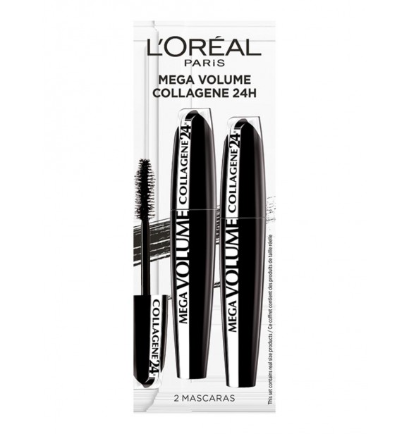 L.Oréal Paris Mascara Set Duo cont.: 2x9 ml Mascara Mega Volume Collagene 24 N° 1 Black 1PC
