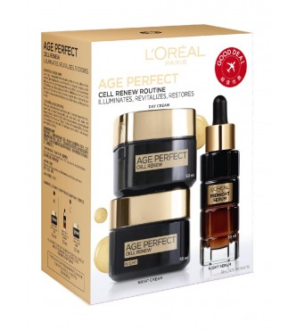 L.Oréal Paris Age Perfect Set cont.: Day Cream 50 ml (GH 1518169) + Midnight Cream 50 ml (GH 1564652) + Serum 30 ml (GH 1510207) 1 PC