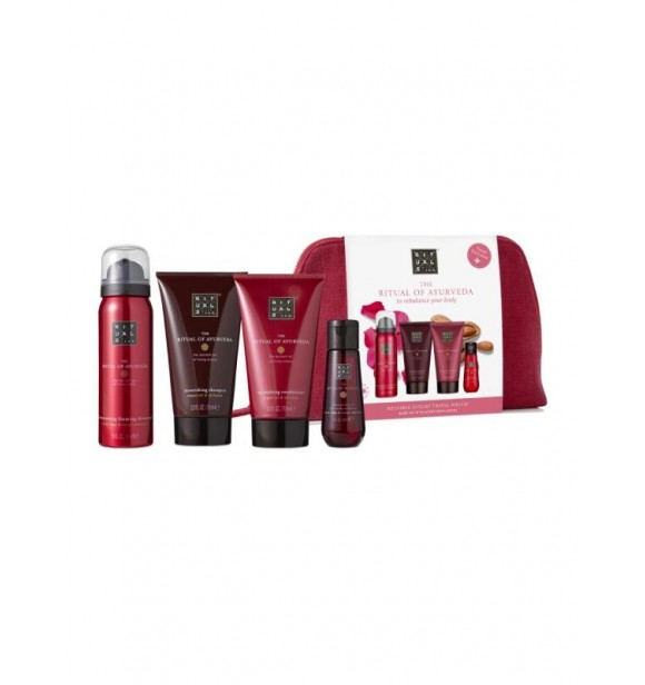 Rituals The Ritual of Ayurveda Set cont.: Shampoo 70 ml + Conditioner 70 ml + Foaming Shower Gel 50 ml + Dry Oil 30 ml + Pouch 1PC