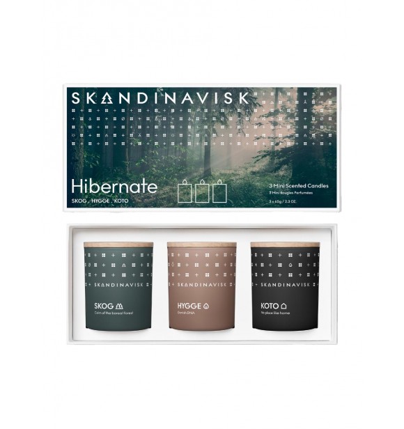 SKANDINAVISK Skandi Mixed 22005 CANDL 195 G Hibernate Set cont.: SKOG Scented Candle 65 g (Ref.1586462)+ HYGGE Scented Candle 65 g (Ref.1586467) + KOTO Scented Candle 65 g