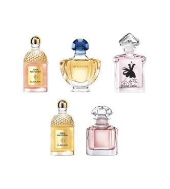 GUERLAIN Guerl G014802 COFF 1 PC Coffret cont.: Shalimar Eau de Parfum 5 ml + La Petite Robe Noire Eau de Parfum 5 ml + Mon Eau de Parfum 5 ml + Mandarine Basilic Forte Eau de Parfum 7,
5 ml + Rossa Rossa Forte Eau de Parfum 7,5 ml