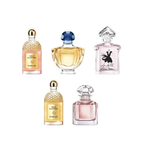 GUERLAIN Guerl G014802 COFF 1 PC Coffret cont.: Shalimar Eau de Parfum 5 ml + La Petite Robe Noire Eau de Parfum 5 ml + Mon Eau de Parfum 5 ml + Mandarine Basilic Forte Eau de Parfum 7,
5 ml + Rossa Rossa Forte Eau de Parfum 7,5 ml