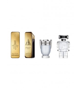 RABANNE Rabann 65200471 COFF 1 PC Coffret cont.: 1 Million Elixir Parfum Intense 5 ml + Invictus Eau de Toilette 5 ml + Phantom Eau de Toilette 5 ml + 1 Million Eaude Toilette 5 ml