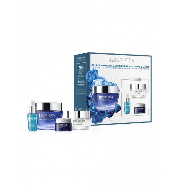 BIOTHERM Bioth LE937200 SET 1 PC Set cont.: Blue Therapy Pro-Retinol Multi-Correct Cream 50 ml (Ref.1522798) + Life Plankton Elixir 7 ml + Blue Therapy Eye Cream 5 ml​ + Blue Therapy Night Cream 15 ml