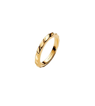 PANDORA 163885C00 Rippled 14k gold-plated ring
