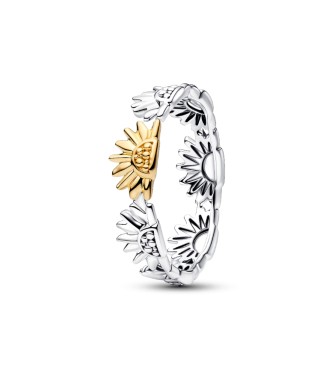164702C00-54 Sunrise sterling silver and 14k gold-plated ring