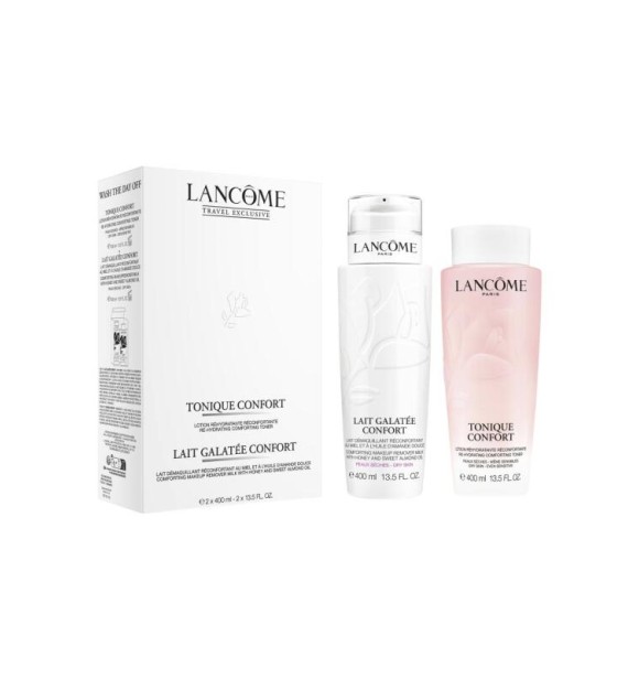 LANCÔME Lancô Confort TM761400 SET 1 PC Wash The Day Off Set cont.: Lait Galatée Comforting Makeup Remover Milk 400 ml + Tonique Rehydrating Comforting Toner 400 ml (Ref.639002)