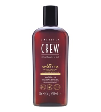 American Crew 3-in-1 Ginger and Tea Shampoo, Conditioner and Body Wash 250 ml