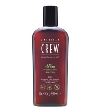 American Crew 3-in-1 Tea Tree Shampoo, Conditioner and Body Wash 250 ml