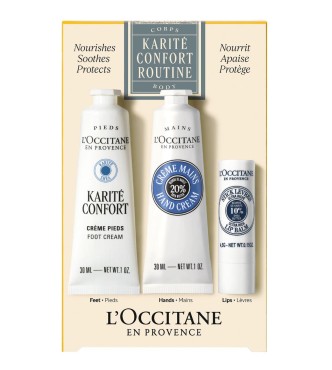 Discover the nourishing power of Shea Butter with this exclusive travel set. From head to toe, each product is designed to soften, protect, and comfort dry skin. The iconic hand cream,
 enriched with 20% Shea Butter, soothes and nourishes dry hands. The 