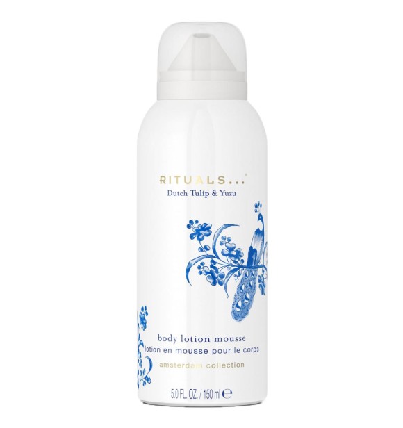 This Amsterdam Collection body lotion mousse transforms into a nourishing layer, hydrating the skin for a silky, fragrant feel. Infused with soft Dutich tulip and soothing yuzu,
 it leaves skin soft, radiant, and glowing, delicately scented with an unfor