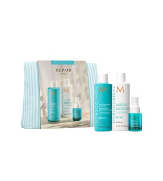 Repair Moisture Repair Shampoo & Conditioner restore hair weakened by color, chemical processing, or heat styling with antioxidant-rich argan oil, reconstructive keratin,
 and fatty acids for healthy-looking strength and silkiness. The free All in One Le