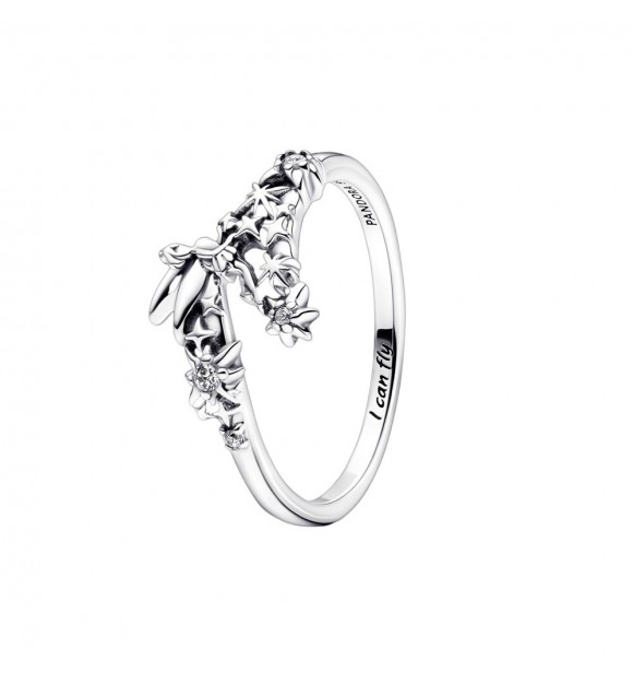 Disney Tinkerbell sterling silver ring with clear cubic zirconia