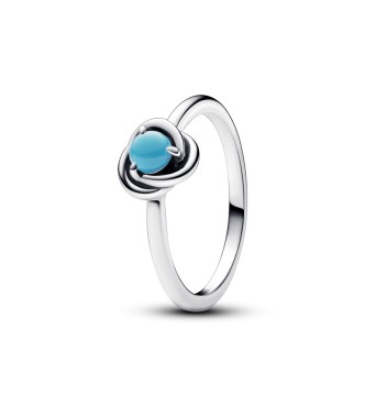192993C12-58 Sterling silver ring with capri blue crystal
