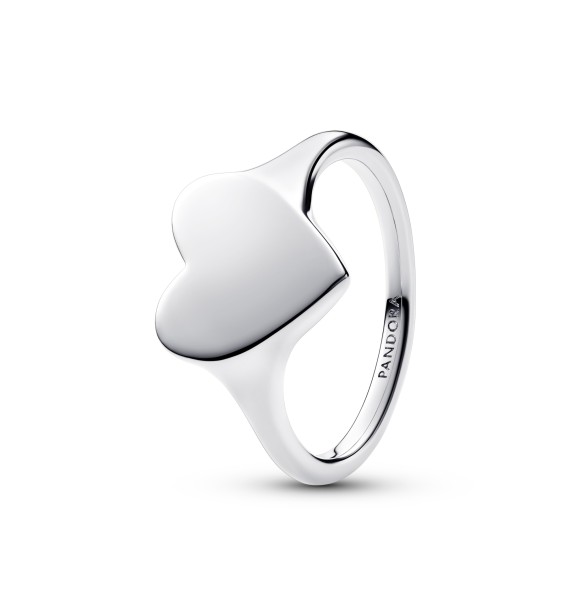 193988C00-48 Engravable heart sterling silver ring
