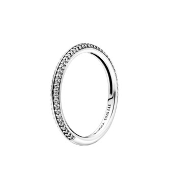 199679C01-54 Sterling silver ring with clear cubic zirconia