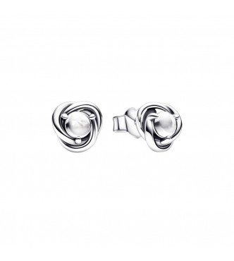 Sterling silver stud earrings with clear cubic zirconia
