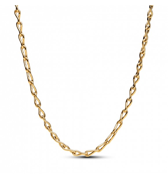 PANDORA 363052C00-50 Collar con forma de figura de 8 eslabones chapado en oro de 14k