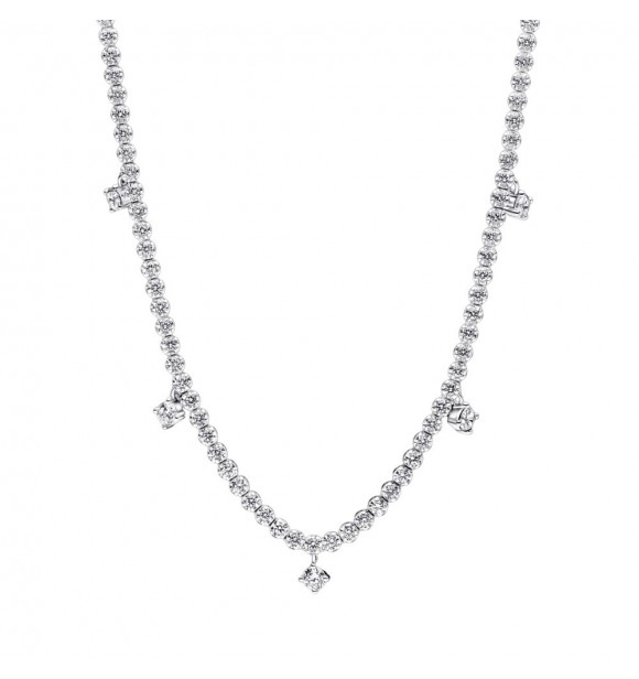 PANDORA 392405C01-43 Collar de plata de primera ley con circonitas cúbicas transparentes