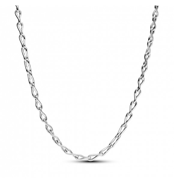 PANDORA 393052C00-50 Collar de plata de ley con eslabones de cadena en forma de 8