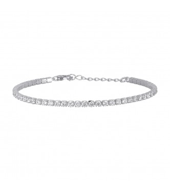 Pulsera de plata 925 rodiada con circonitas