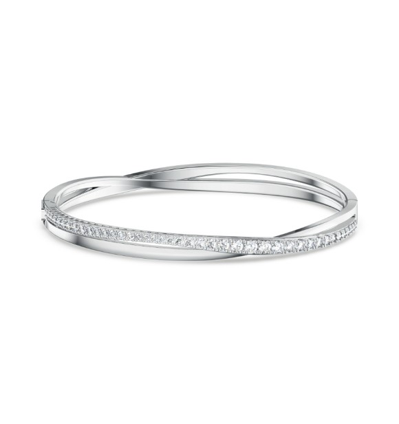 SWAROVSKI TWIST:BANGLE ROWS CZWH/RHS M