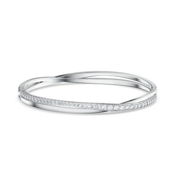 SWAROVSKI TWIST:BANGLE ROWS CZWH/RHS L