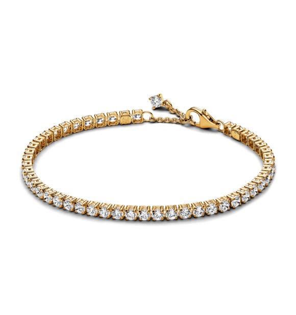 PANDORA 561469C01-16 PULSERA DE TENIS BAÑADA EN ORO DE 14K CON CIRCONITA CÚBICA TRANSPARENTE