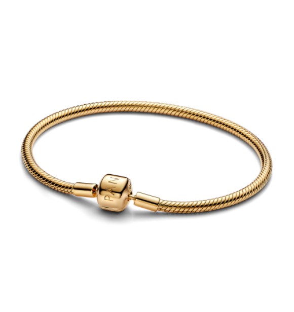 563390C00-20 Snake chain 14k gold-plated bracelet