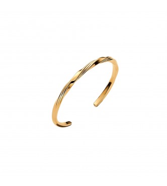 PANDORA 563869C00 Twisted 14k gold-plated open bangle