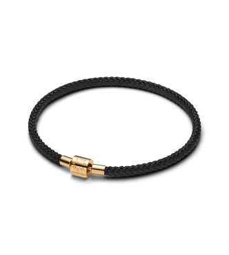 564530C01-S3 14k gold-plated bracelet with shimmering black cord