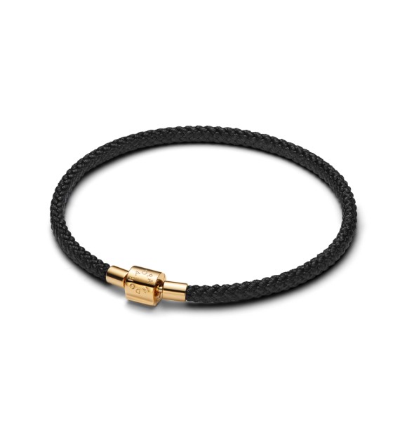 564530C01-S2 14k gold-plated bracelet with shimmering black cord