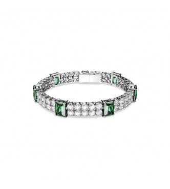 SWAROVSKI PULSERA MATRIX TALLAS MIXTAS VERDE BAÑO DE RODIO