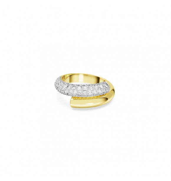 SWAROVSKI ANILLO DEXTERA BLANCO, BAÑO TONO ORO