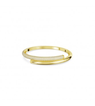 SWARVOSKI PULSERA DEXTERA, CIERRE MAGNETICO,
 BLANCO, BAÑO TONO ORO