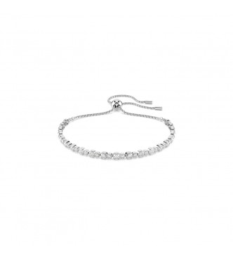 SWAROVSKI PULSERA TENNIS MATRIX, TALLAS REDONDAS COMNADAS BLANCAS,
 BAÑO DE RODIO