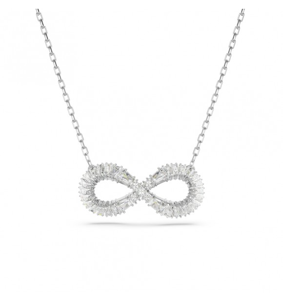 SWAROVSKI COLGANTE HYPERBOLA, SIMBOLO INFINITO,
 BLANCO, BAÑO DE RODIO