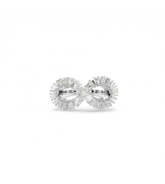 SWAROVSKI ANILLO HYPERBOLA, SIMBOLO INFINITO,
 BLANCO, BAÑO DE RODIO