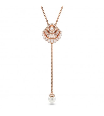 SWAROVSKI COLGANTE EN Y IDYLLIA, CARACOLA BLANCA,
 BAÑO TOO ORO ROSA