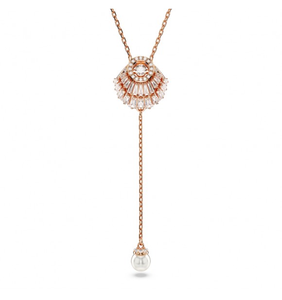 SWAROVSKI COLGANTE EN Y IDYLLIA, CARACOLA BLANCA,
 BAÑO TOO ORO ROSA