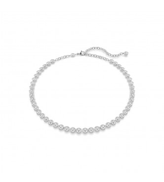 SWAROVSKI COLLAR IMBER TENNIS, TALLA REDONDA BLANCO,
 BAÑO DE RODIO