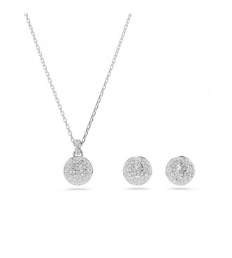 SWAROVSKI CONJUNTO METERORA BLANCO, BAÑO DE RODIO