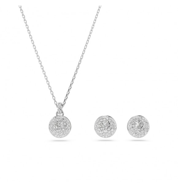 SWAROVSKI CONJUNTO METERORA BLANCO, BAÑO DE RODIO