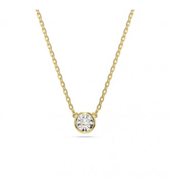 SWAROVSKI COLGANTE IMBER TALLA REDODNDA BLANCO,
 BAÑO TONO ORO