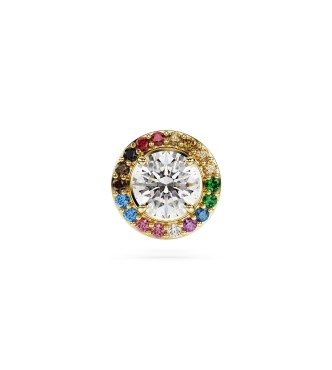 SWAROVSKI BROCHE MATRIX, TALLA REDONDA, BAÑO TONO ORO