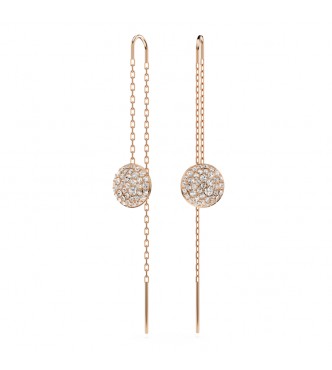 SWAROVSKI PENDINTES METERORA BLANCOS, BAÑO ORO ROSA