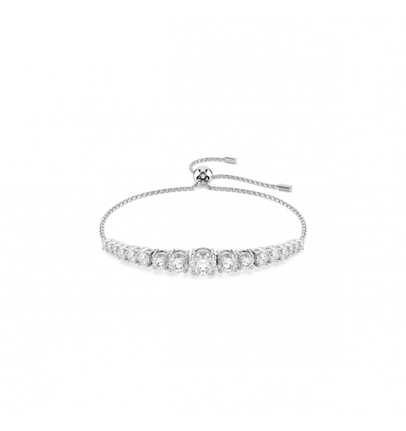 SWAROVSKI PULSERA MATRIX, DEGRADADO DE TALLAS REDONDAS BLANCAS,
 BAÑO DE RODIO