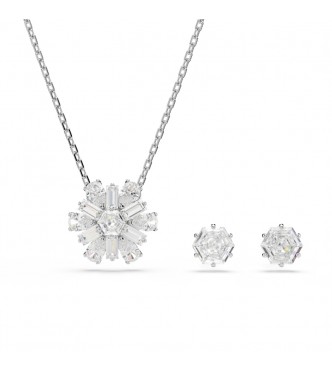 SWAROVSKI CONJUNTO IDYLLIA, TALLAS MIXTAS,
 COPO DE NIEVE, BLANCO, BAÑO DE RODIO